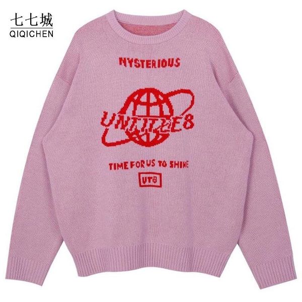 men's sweaters street women earth letter harajuku kniting loose warm pullover autumn winter japanese girl 221114, White;black
men's sweaters street women earth letter harajuku kniting loose warm pullover autumn winter japanese girl 221114, White;black