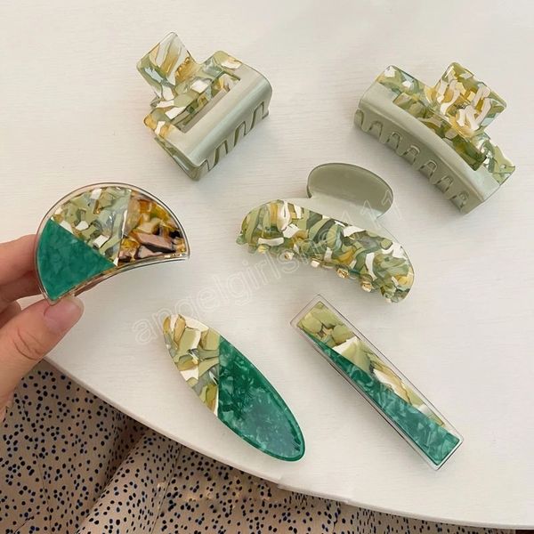 woman vintage olive green patchwork acetate hair claws ladies hairpins ponytail clip headwear barrettes, Slivery;white
woman vintage olive green patchwork acetate hair claws ladies hairpins ponytail clip headwear barrettes, Slivery;white