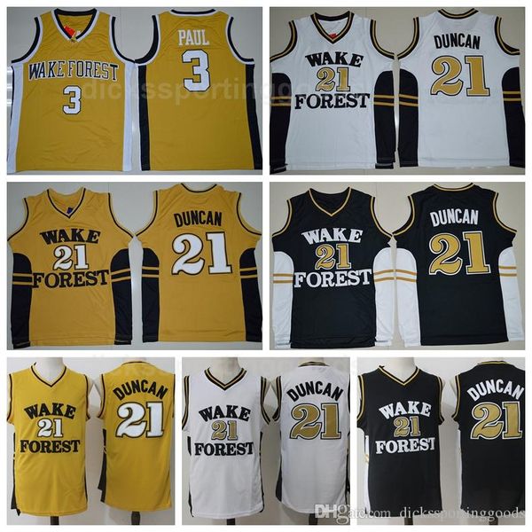 ncaa college men basketball tim duncan jerseys 21 wake forest demon deacons chris paul jersey 3 university yellow black white color
ncaa college men basketball tim duncan jerseys 21 wake forest demon deacons chris paul jersey 3 university yellow black white color