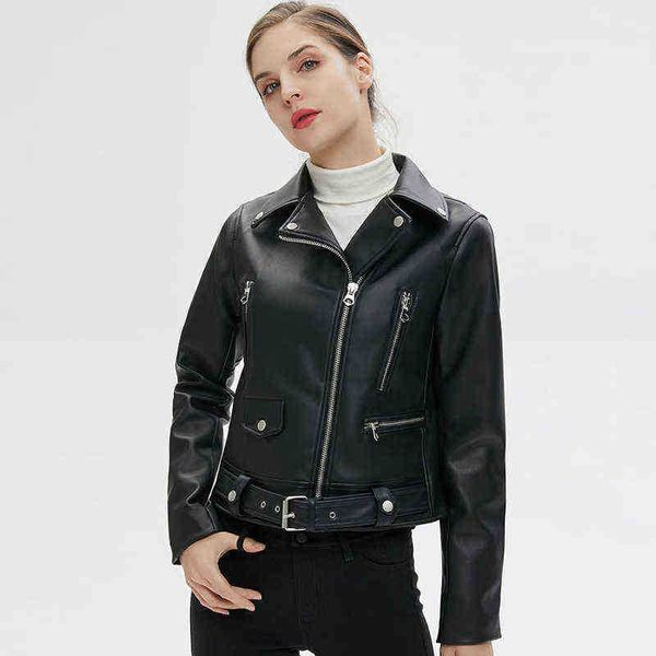 2022 new autumn women pu leather jacket women zipper belt short jacket female motorcycle black white faux rivet leather runner j220727
2022 new autumn women pu leather jacket women zipper belt short jacket female motorcycle black white faux rivet leather runner j220727