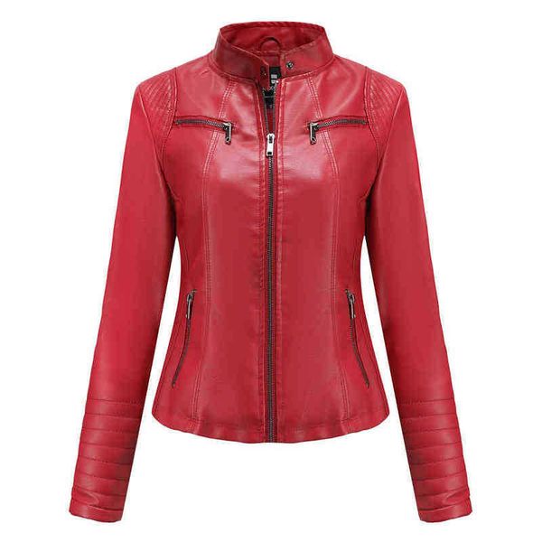new women bomber motorcycle leather jacket 2022 spring autumn fashion stand collar biker pu jackets clothing female jacket j220727, Black
new women bomber motorcycle leather jacket 2022 spring autumn fashion stand collar biker pu jackets clothing female jacket j220727, Black