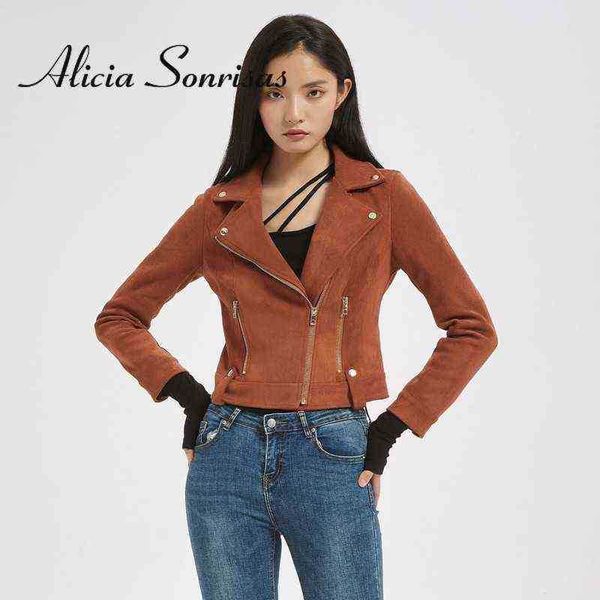 women suede leather jackets short motorcycle jacket womens 2022 fashion biker faux pu jacket autumn winter biker jacket j220727, Black
women suede leather jackets short motorcycle jacket womens 2022 fashion biker faux pu jacket autumn winter biker jacket j220727, Black