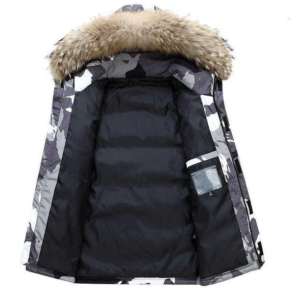 big goose down jacket men's medium long clothing winter thickened warm hooded couple parker coat men, Black
big goose down jacket men's medium long clothing winter thickened warm hooded couple parker coat men, Black
