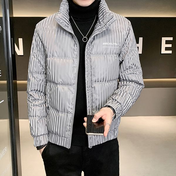 men's down parkas high end casual fashion long men 90 white duck down jacket with stand collar windbreaker puffer coat winter men strip, Black 
men's down parkas high end casual fashion long men 90 white duck down jacket with stand collar windbreaker puffer coat winter men strip, Black