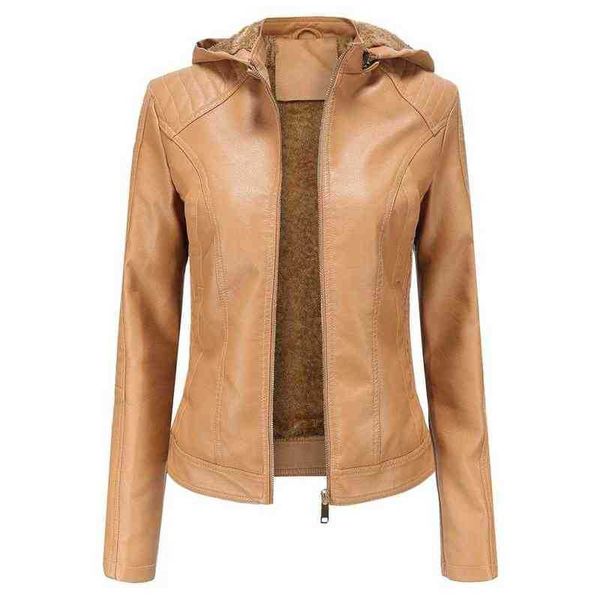 ftlzz winter hooded faux leather short jacket women fur lining thicker pu leather jacket detachable hat biker outfit chic female j220727, Black
ftlzz winter hooded faux leather short jacket women fur lining thicker pu leather jacket detachable hat biker outfit chic female j220727, Black