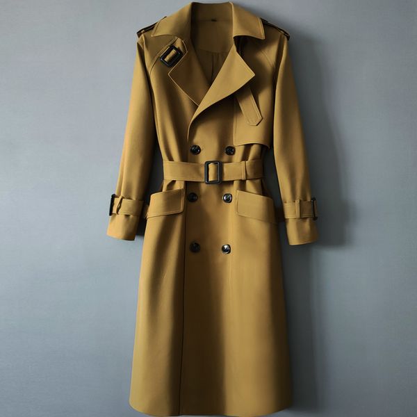 men's jackets classic windbreaker overcoat men british style fashion vintage male long trench coat casual loose double breasted luxury, Black;brown
men's jackets classic windbreaker overcoat men british style fashion vintage male long trench coat casual loose double breasted luxury, Black;brown