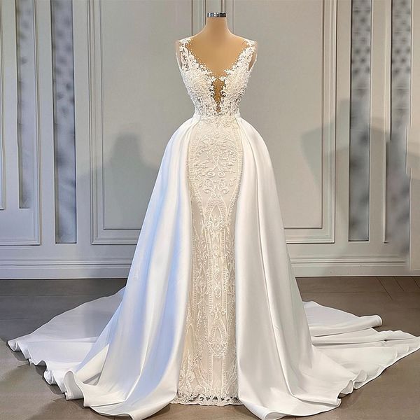 vintage mermaid wedding dresses lace appliques beading bridal gown custom made white with detachable train wedding gowns
vintage mermaid wedding dresses lace appliques beading bridal gown custom made white with detachable train wedding gowns