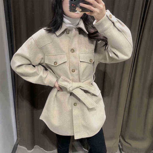 autumn winter women vintage wool jacket chic sheath long sleeves elegant shirt jacket female outfit casual loose overcoat j220727, Black
autumn winter women vintage wool jacket chic sheath long sleeves elegant shirt jacket female outfit casual loose overcoat j220727, Black