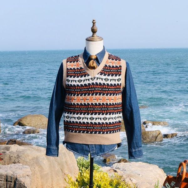 men's vests tailor brando australia 100 pure wool american vintage knit v neck tank 380g fashion fair isle tank 221111, Black;white
men's vests tailor brando australia 100 pure wool american vintage knit v neck tank 380g fashion fair isle tank 221111, Black;white