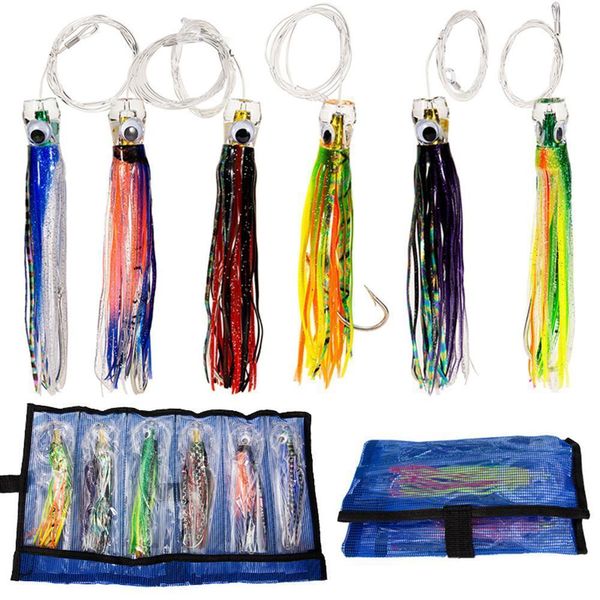 baits lures 6pcs deep-sea seawater fishing lure copper head ocs squid skirt bait big game marlin tuna trolling leurre 221111
baits lures 6pcs deep-sea seawater fishing lure copper head ocs squid skirt bait big game marlin tuna trolling leurre 221111