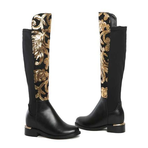 lady winter fashion shoes woman boots leather for women women's thick heel thigh high knight with cashmere but knee, Black
lady winter fashion shoes woman boots leather for women women's thick heel thigh high knight with cashmere but knee, Black