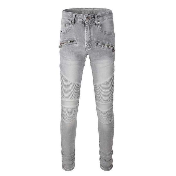 men's jeans men gray biker jeans streetwear pleated patch patchwork stretch denim pants slim skinny tapered pencil trousers t221102, Blue
men's jeans men gray biker jeans streetwear pleated patch patchwork stretch denim pants slim skinny tapered pencil trousers t221102, Blue