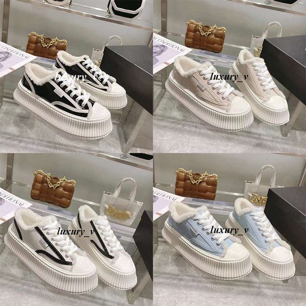 designer casual shoes women wool sneaker lace-up plush sneakers comfortable thick soled trainers lady warm winter fur furry shoes with box, Black
designer casual shoes women wool sneaker lace-up plush sneakers comfortable thick soled trainers lady warm winter fur furry shoes with box, Black