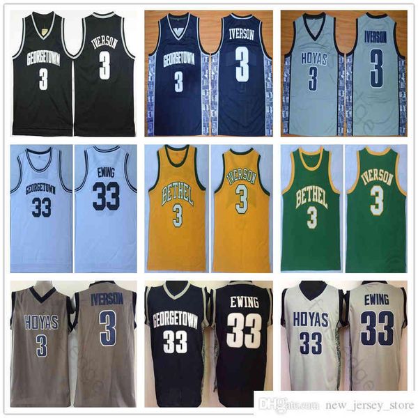 ncaa georgetown hoyas #3 allen iverson jersey bethel high school mens vintage stitched 33 patrick ewing college basketball jerseys mix order, Black
ncaa georgetown hoyas #3 allen iverson jersey bethel high school mens vintage stitched 33 patrick ewing college basketball jerseys mix order, Black