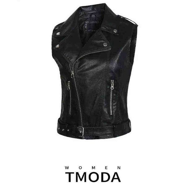 tmoda257 fashion women spring autunm black faux leather vest jackets lady bomber motorcycle cool outerwear jacket with belt j220727
tmoda257 fashion women spring autunm black faux leather vest jackets lady bomber motorcycle cool outerwear jacket with belt j220727