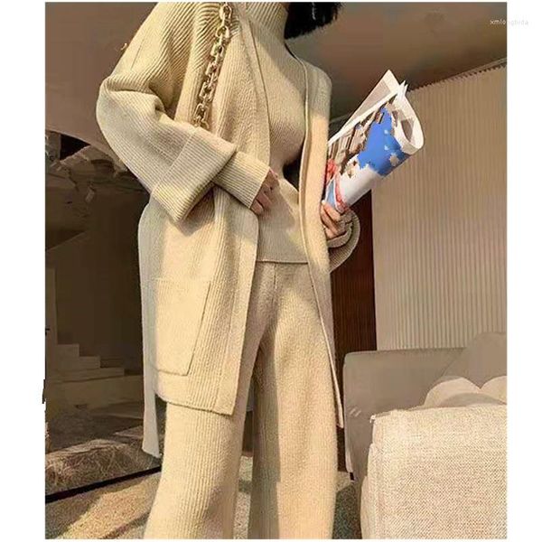 women's two piece pants european style 3 set autumn winter knit sweatsuit fashion casual slim and coat trouser pant, White
women's two piece pants european style 3 set autumn winter knit sweatsuit fashion casual slim and coat trouser pant, White