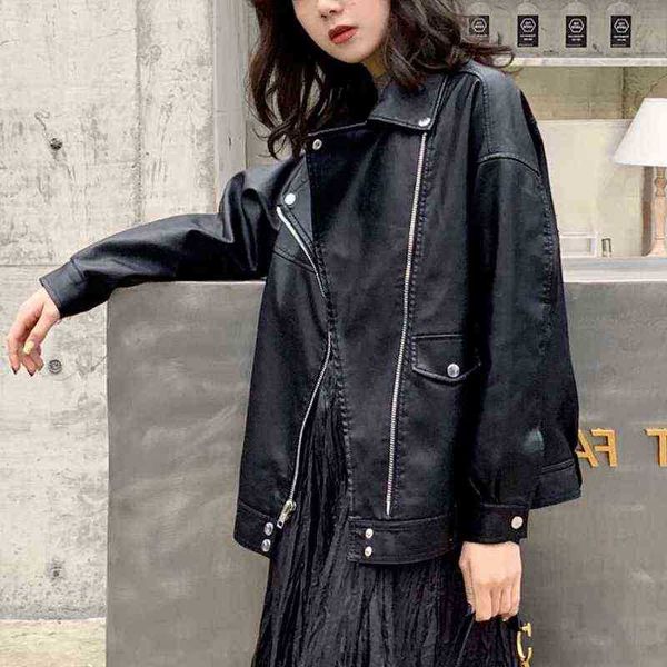 black leather jacket women streetwear zipper loose women biker jacket korean fashion y2k chic warm leather harajuku jacket 2021 j220727
black leather jacket women streetwear zipper loose women biker jacket korean fashion y2k chic warm leather harajuku jacket 2021 j220727