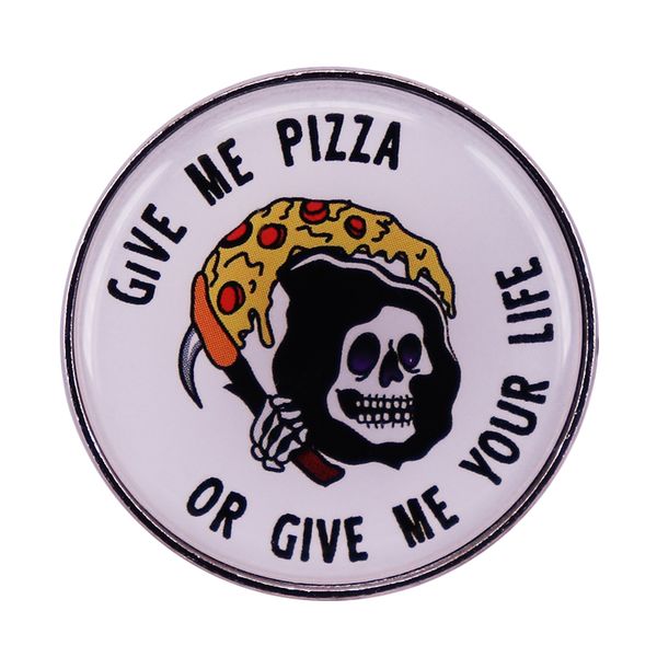 give me pizza or give me your life pin brooch funny badge cute accessory, Blue
give me pizza or give me your life pin brooch funny badge cute accessory, Blue