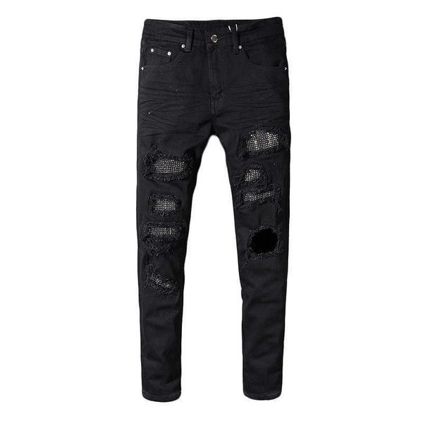 men's jeans sokotoo men's slim skinny crystal rhinestone patchwork ripped jeans fashion patch black stretch denim pants t221102, Blue
men's jeans sokotoo men's slim skinny crystal rhinestone patchwork ripped jeans fashion patch black stretch denim pants t221102, Blue