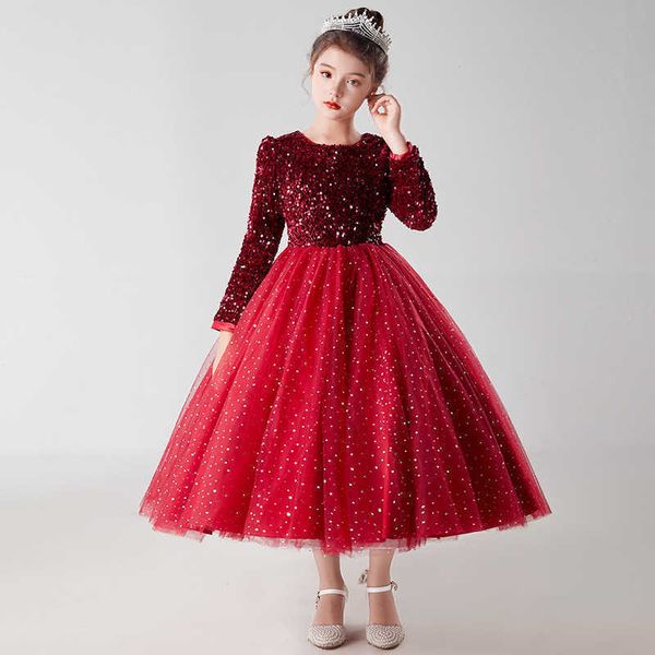 special occasions children's dress princess girl's bright piece pungent mesh middle big long sleeve little host t221104, Blue
special occasions children's dress princess girl's bright piece pungent mesh middle big long sleeve little host t221104, Blue