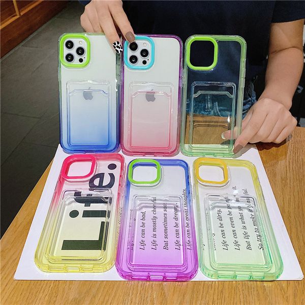 gradient color clear card slot phone cases for iphone 14 11 13 12 pro max x xr xs max 7 8 plus se shockproof armor back cover
gradient color clear card slot phone cases for iphone 14 11 13 12 pro max x xr xs max 7 8 plus se shockproof armor back cover