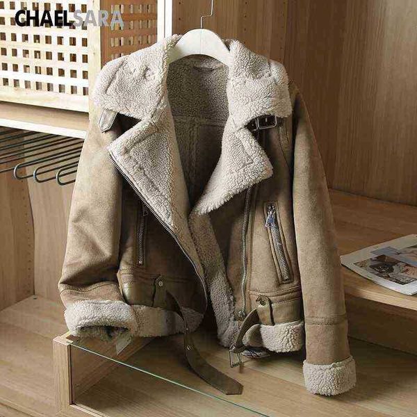 women winter faux fake leather jackets lady thick warm suede lambs short motorcycle jackets j220727, Black
women winter faux fake leather jackets lady thick warm suede lambs short motorcycle jackets j220727, Black