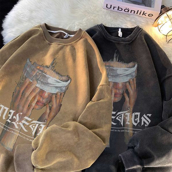women's hoodies sweatshirts american washed sweater men's 2022 autumn men's worn ins print fashion, Black
women's hoodies sweatshirts american washed sweater men's 2022 autumn men's worn ins print fashion, Black