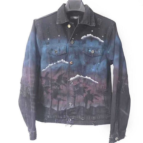 men designer coats amri fashion jackets high fashion brand denim coat starry glitter graffiti coconut tree broken hole slim down high street, Black;brown
men designer coats amri fashion jackets high fashion brand denim coat starry glitter graffiti coconut tree broken hole slim down high street, Black;brown