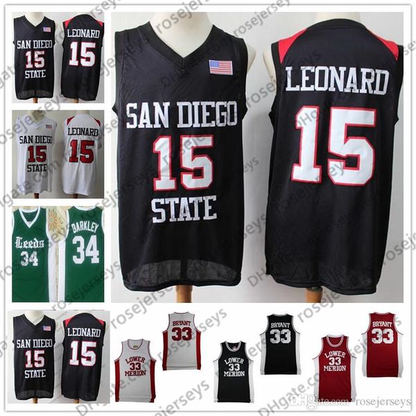 ncaa sdsu #15 leonard retro kawhi jersey lower merion #33 bryant vintage la shirt leeds 34 barkley san diego state aztecs charles, Black
ncaa sdsu #15 leonard retro kawhi jersey lower merion #33 bryant vintage la shirt leeds 34 barkley san diego state aztecs charles, Black