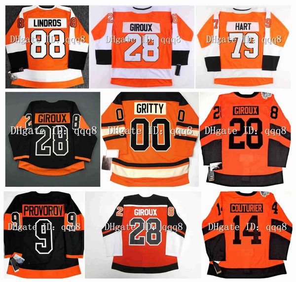 college hockey wears carter hart flyers hockey jersey owen tippett joel farabee 00 gritty kevin hayes provorov sean couturier ron hextall 89, Black
college hockey wears carter hart flyers hockey jersey owen tippett joel farabee 00 gritty kevin hayes provorov sean couturier ron hextall 89, Black