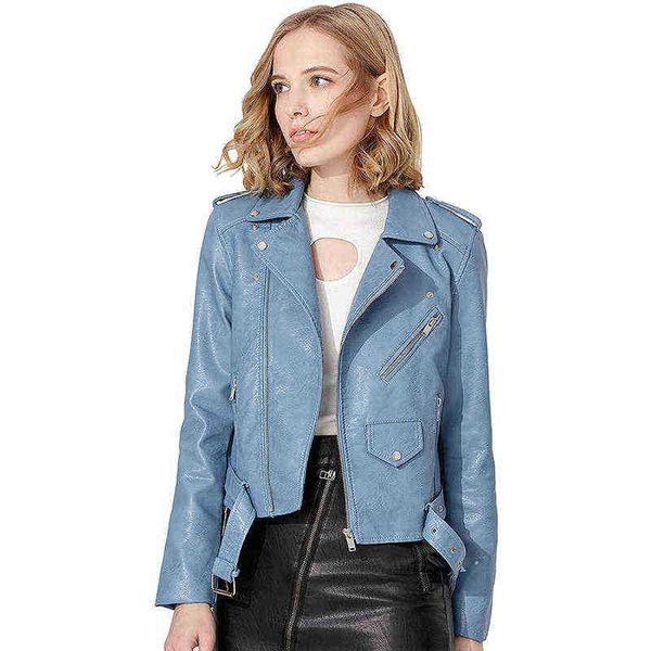 ailegogo new spring autumn women pu faux leather jacket short biker fashion bright colors black motorcycle coat soft outfit j220727
ailegogo new spring autumn women pu faux leather jacket short biker fashion bright colors black motorcycle coat soft outfit j220727