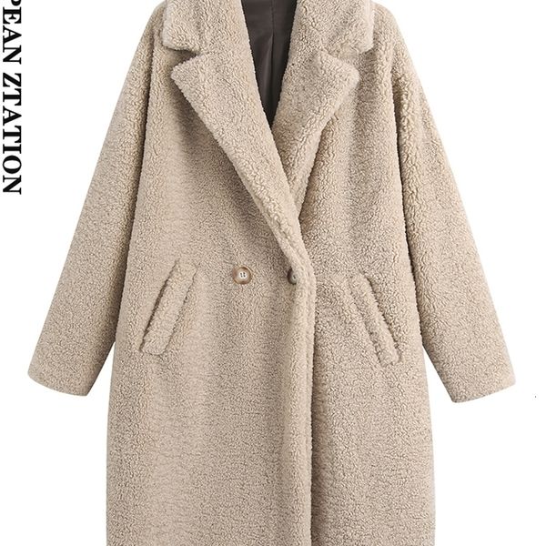 womens wool blends women fashion stylish thick warm faux fur teddy coat vintage long sleeve pockets winter female outerwear chic 221113, Black
womens wool blends women fashion stylish thick warm faux fur teddy coat vintage long sleeve pockets winter female outerwear chic 221113, Black