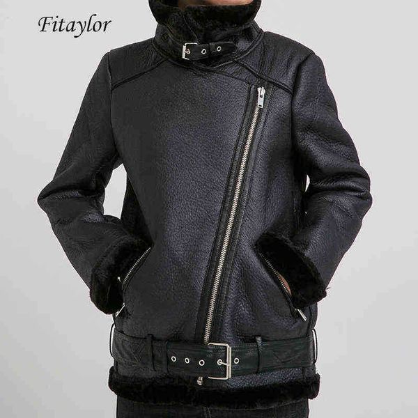 fitaylor faux lamb leather jacket women winter warm thick faux leather lamb wool fur collar jacket jackets female loose outerwear j220727, Black
fitaylor faux lamb leather jacket women winter warm thick faux leather lamb wool fur collar jacket jackets female loose outerwear j220727, Black
