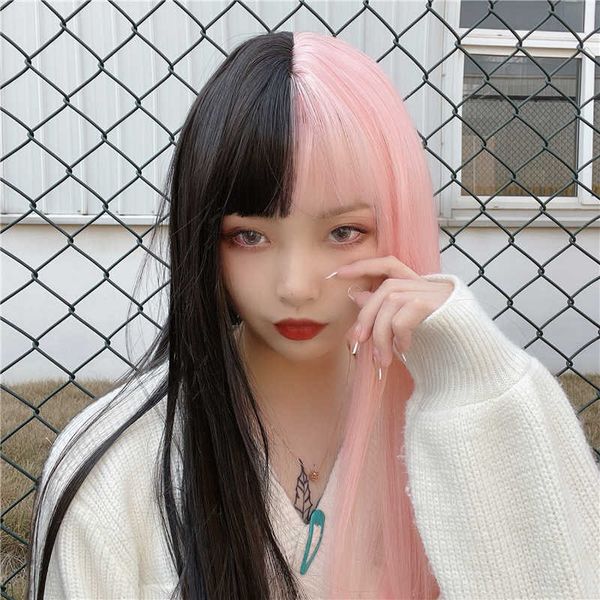 women's hair wigs lace synthetic cos female black pink two-color yin-yang head cartoon liu haiqi waist long straight hair women's
women's hair wigs lace synthetic cos female black pink two-color yin-yang head cartoon liu haiqi waist long straight hair women's