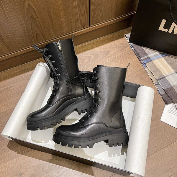 boots british style knight women's thick soles 2022 autumn and winter new knee length lace up thin martin boots, Black
boots british style knight women's thick soles 2022 autumn and winter new knee length lace up thin martin boots, Black