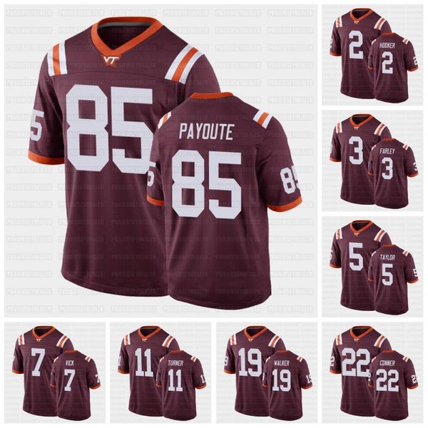 virginia tech hokies ncaa maroon football game jersey 2 hendon hooker 3 caleb farley taylor vick turner walker conner ashby mcclease tisdale, Black
virginia tech hokies ncaa maroon football game jersey 2 hendon hooker 3 caleb farley taylor vick turner walker conner ashby mcclease tisdale, Black