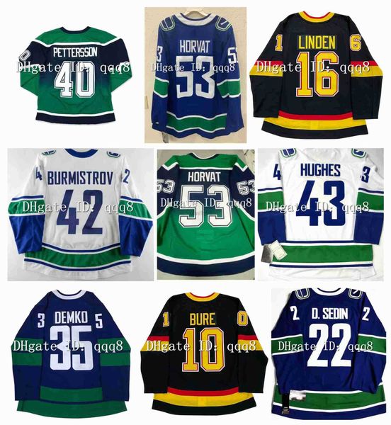 college hockey wears bo horvat canucks hockey jersey thatcher demko quinn hughes elias pettersson brad richardson miller conor garland pavel, Black
college hockey wears bo horvat canucks hockey jersey thatcher demko quinn hughes elias pettersson brad richardson miller conor garland pavel, Black