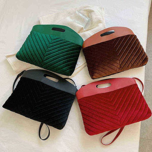 large capacity tote minority bag embroidered wire checkered velvet single shoulder women's bag 220616
large capacity tote minority bag embroidered wire checkered velvet single shoulder women's bag 220616