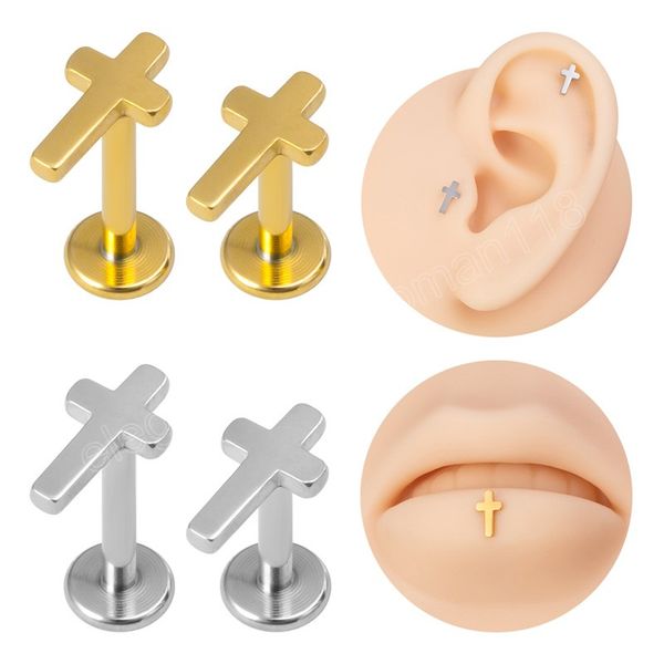 cross lip piercing stainless steel labret ring ear cartilage stud earring bar tragus helix conch screw retainer jewelry, Black
cross lip piercing stainless steel labret ring ear cartilage stud earring bar tragus helix conch screw retainer jewelry, Black