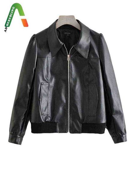 adherebling woman 2021 traf pu padded jackets winter jackets solid zipper turn down collar pocket chic texture autumn j220727, Black
adherebling woman 2021 traf pu padded jackets winter jackets solid zipper turn down collar pocket chic texture autumn j220727, Black