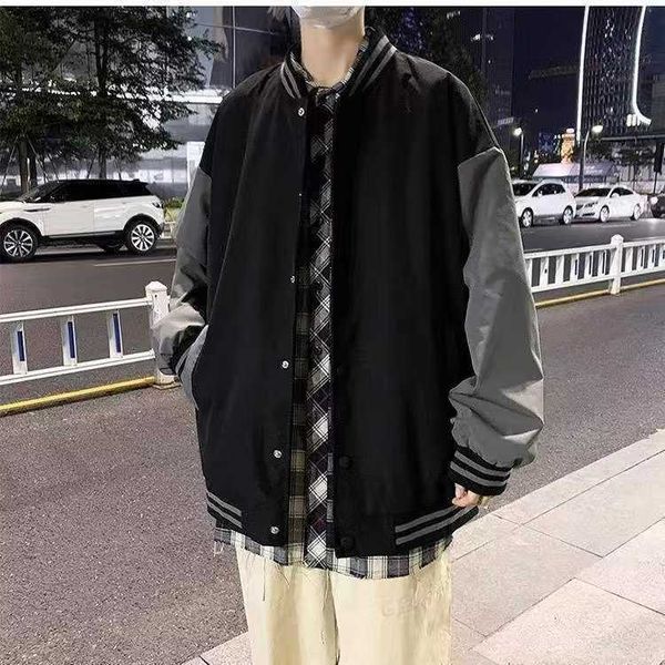 men's baseball suit spring and autumn new korean style trendy jacket loose student casual ins coat trendy men's wear, Black;brown
men's baseball suit spring and autumn new korean style trendy jacket loose student casual ins coat trendy men's wear, Black;brown