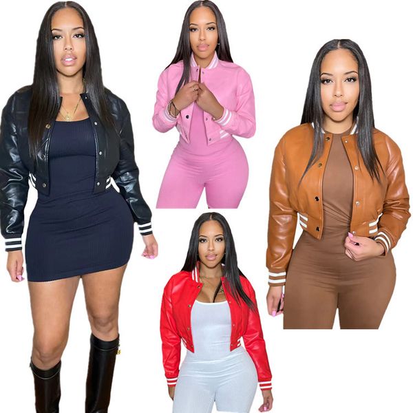 fashion womens casual jacket slim outerwear leather hoodies autumn winter jackets women long sleeve baseball coats clothing, Black;brown
fashion womens casual jacket slim outerwear leather hoodies autumn winter jackets women long sleeve baseball coats clothing, Black;brown