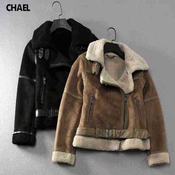 new winter women thick suede lamb biker jacket casual bags with belt short faux leather jacket warm black outfit ladies j220727
new winter women thick suede lamb biker jacket casual bags with belt short faux leather jacket warm black outfit ladies j220727