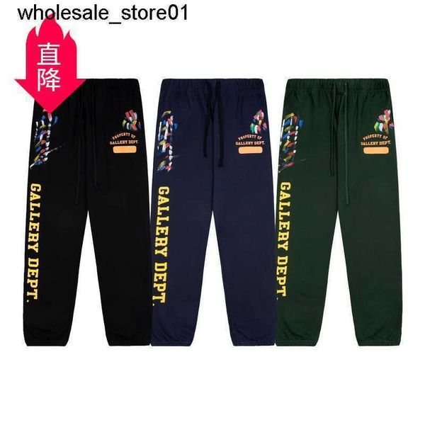 men's pants designer galery dept loose cotton autumn printed leggings casual fashion streetwear pants, Black
men's pants designer galery dept loose cotton autumn printed leggings casual fashion streetwear pants, Black