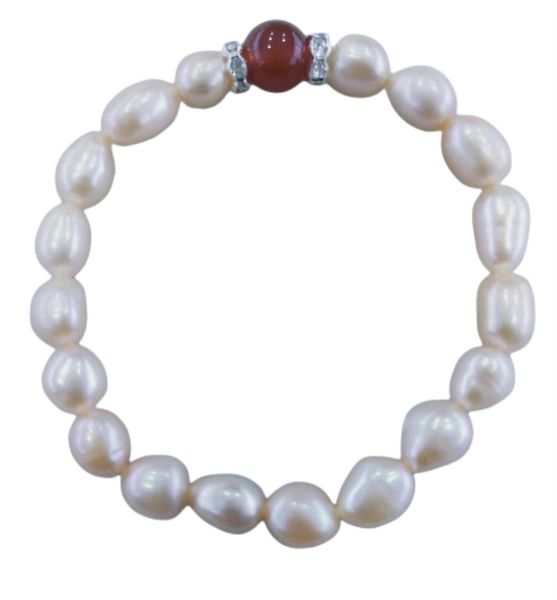 hand elastic rope beaded strands bracelet natural freshwater pearl four color selection white pink colour ellipse gift for women 8-9mm size, Black
hand elastic rope beaded strands bracelet natural freshwater pearl four color selection white pink colour ellipse gift for women 8-9mm size, Black