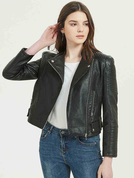ailegogo new spring autumn women pu faux soft leather short jacket streetwear female moto biker jacket ladies punk black runaway j220727
ailegogo new spring autumn women pu faux soft leather short jacket streetwear female moto biker jacket ladies punk black runaway j220727