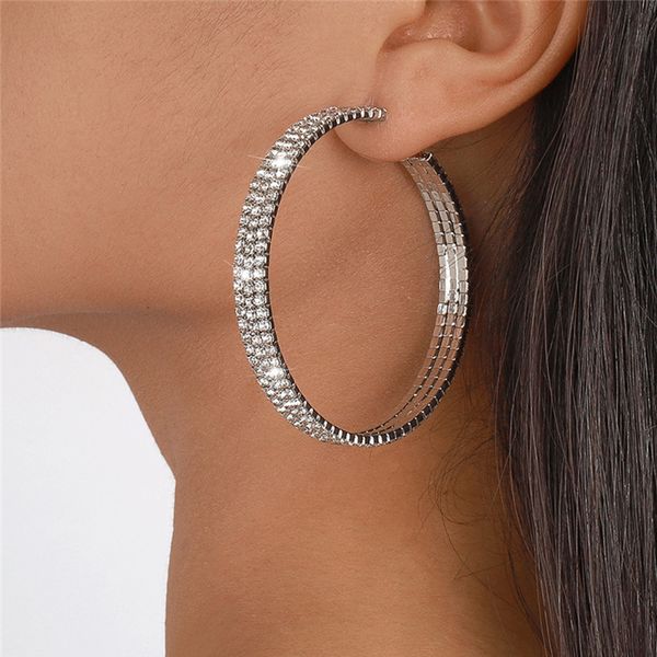 luxury shiny rhinestone hoop earrings for women dinner party wedding circle round earrings jewelry accessories, Golden;silver
luxury shiny rhinestone hoop earrings for women dinner party wedding circle round earrings jewelry accessories, Golden;silver