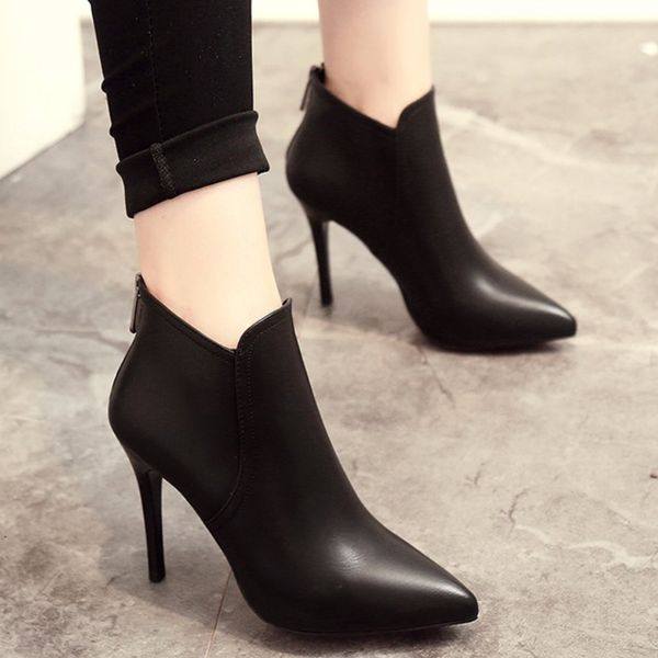 boots women boots ankle pu leather zipper booties high heels autumn shoes black winter boots zapatos de mujer pointed toe 221114
boots women boots ankle pu leather zipper booties high heels autumn shoes black winter boots zapatos de mujer pointed toe 221114