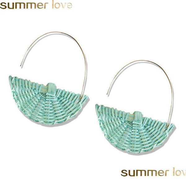 charm handmade rattan st weave earrings semicircle fan shaped dangle earring for women big hook drop bohemian design delivery jewelry dhmer, Golden
charm handmade rattan st weave earrings semicircle fan shaped dangle earring for women big hook drop bohemian design delivery jewelry dhmer, Golden