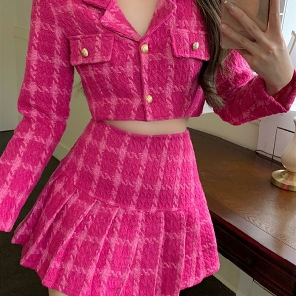 two piece dress fall small fragrance vintage tweed set women crop woolen short jacket coat mini skirts sets sweet 2 suits 221115, White
two piece dress fall small fragrance vintage tweed set women crop woolen short jacket coat mini skirts sets sweet 2 suits 221115, White
